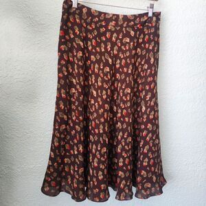 Jones new york silk fully lined fall skater skirt